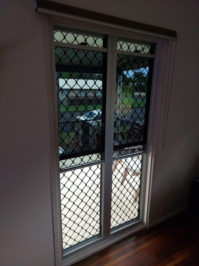 Diamond grille window barrier screen installation Andergrove QLD