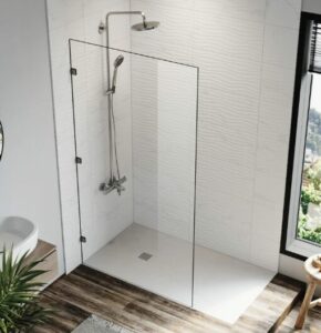 Frameless shower panel installation Blacks Beach QLD