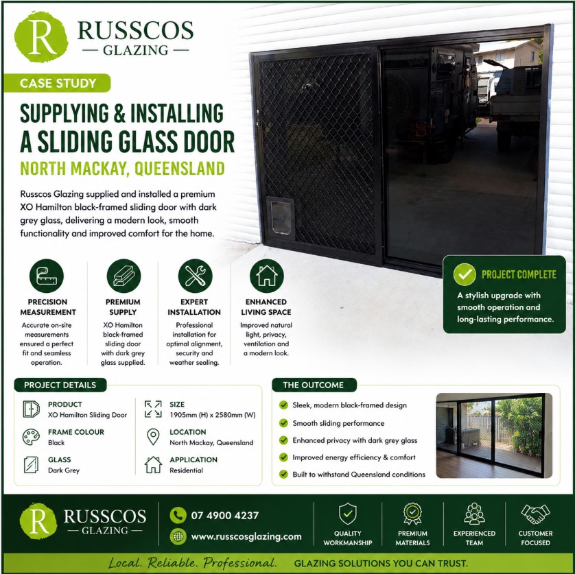 Sliding glass door installation North Mackay