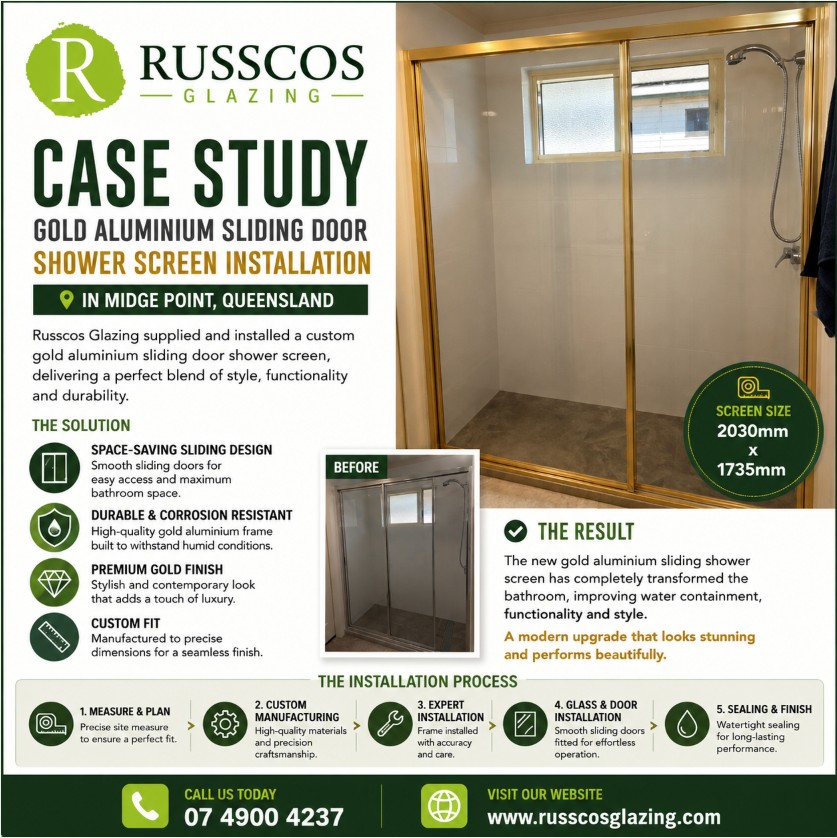 Shower screen installation Midge Point QLD