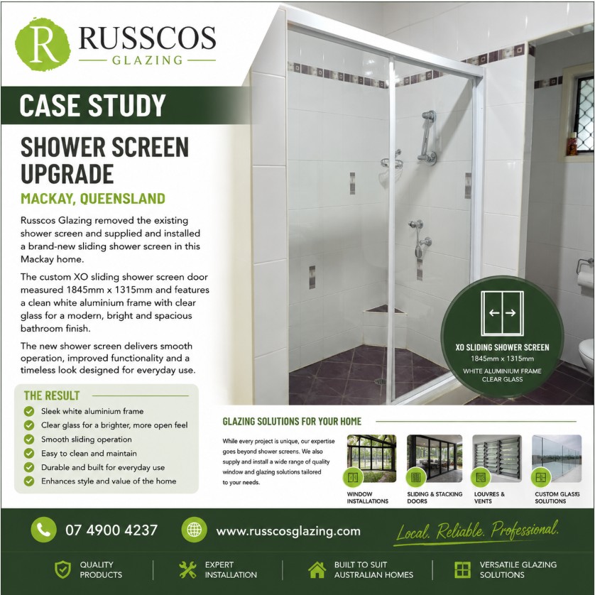 Shower screen installers Mackay QLD