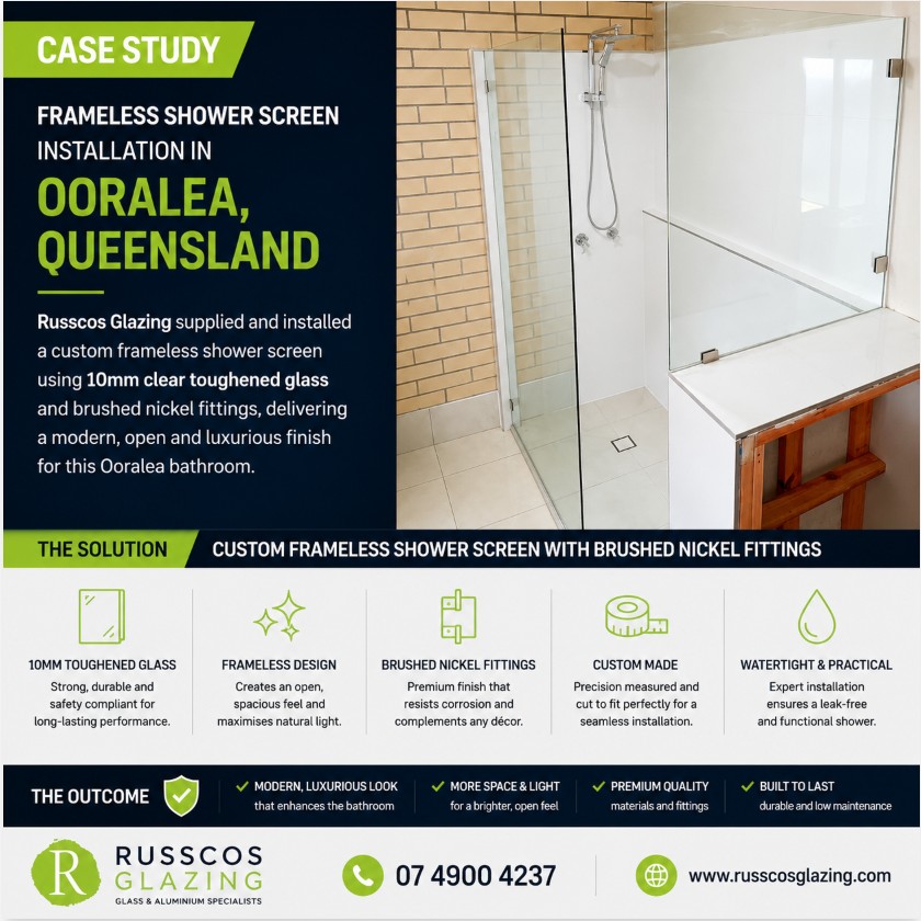 Shower screen installers Ooralea QLD