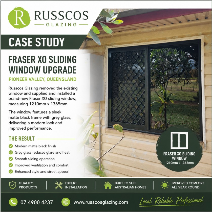 Sliding window installation Pioneer Valley Queensland
