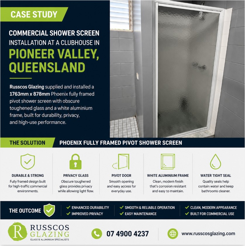 Framed shower screen installers Pioneer Valley QLD