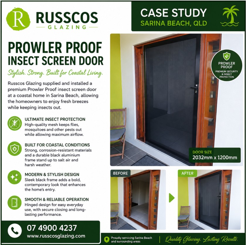 Insect screen door installers Sarina Beach QLD